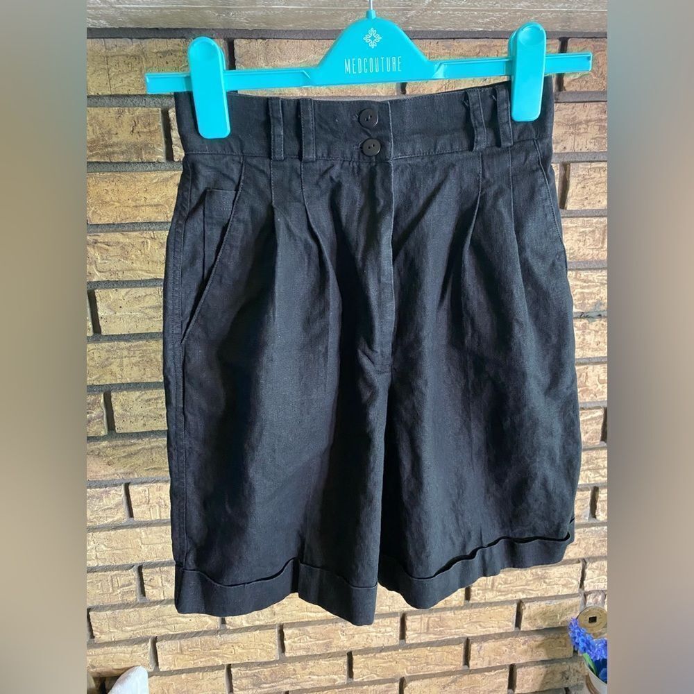 Rafaella black ultra high waist shorts‎